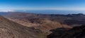 View from Teide ÃâÃÂ¾ Las Canadas Caldera volcano with solidified lava and Montana Blanca mount. Teide national Park, Tenerife, Royalty Free Stock Photo
